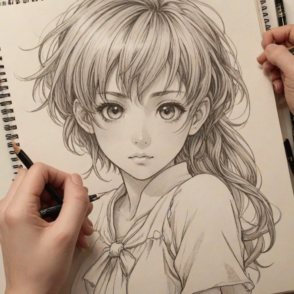 Jaknarysować włosy anime?