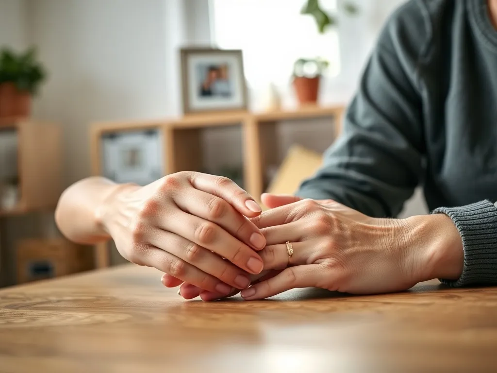 Dłoń żony z obrączką trzyma dłoń starszej matki, symbolizując więź, lojalność i konflikt między małżeństwem a rodziną.